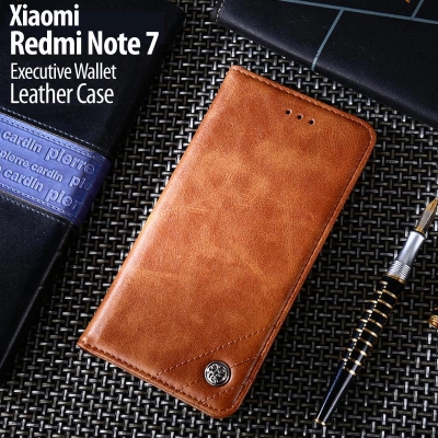 ^ Xiaomi Redmi Note 7 - Executive Wallet Leather Case